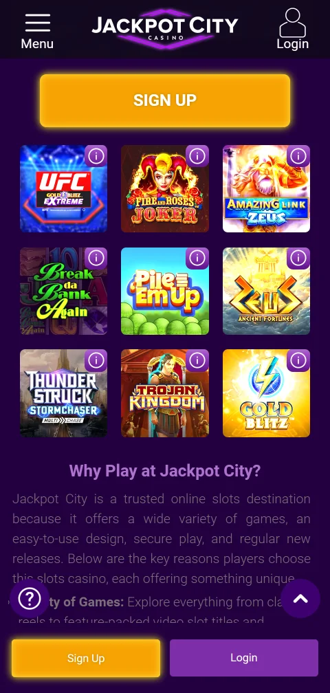 Jackpot City Casino pagos, depósitos y retiros disponibles