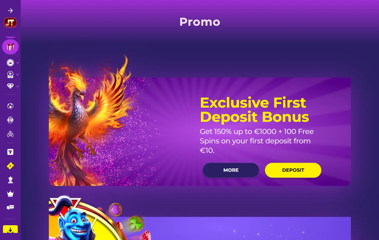 JackTop Casino bonos de bienvenida y promociones generales