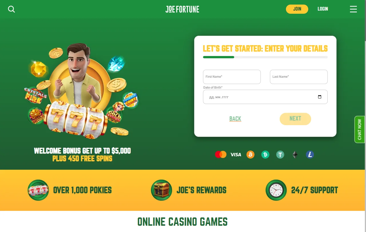 Joe Fortune Casino reseña completa y análisis para Perú