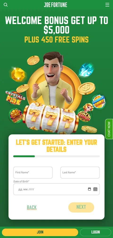 Joe Fortune Casino en móvil y experiencia de juego