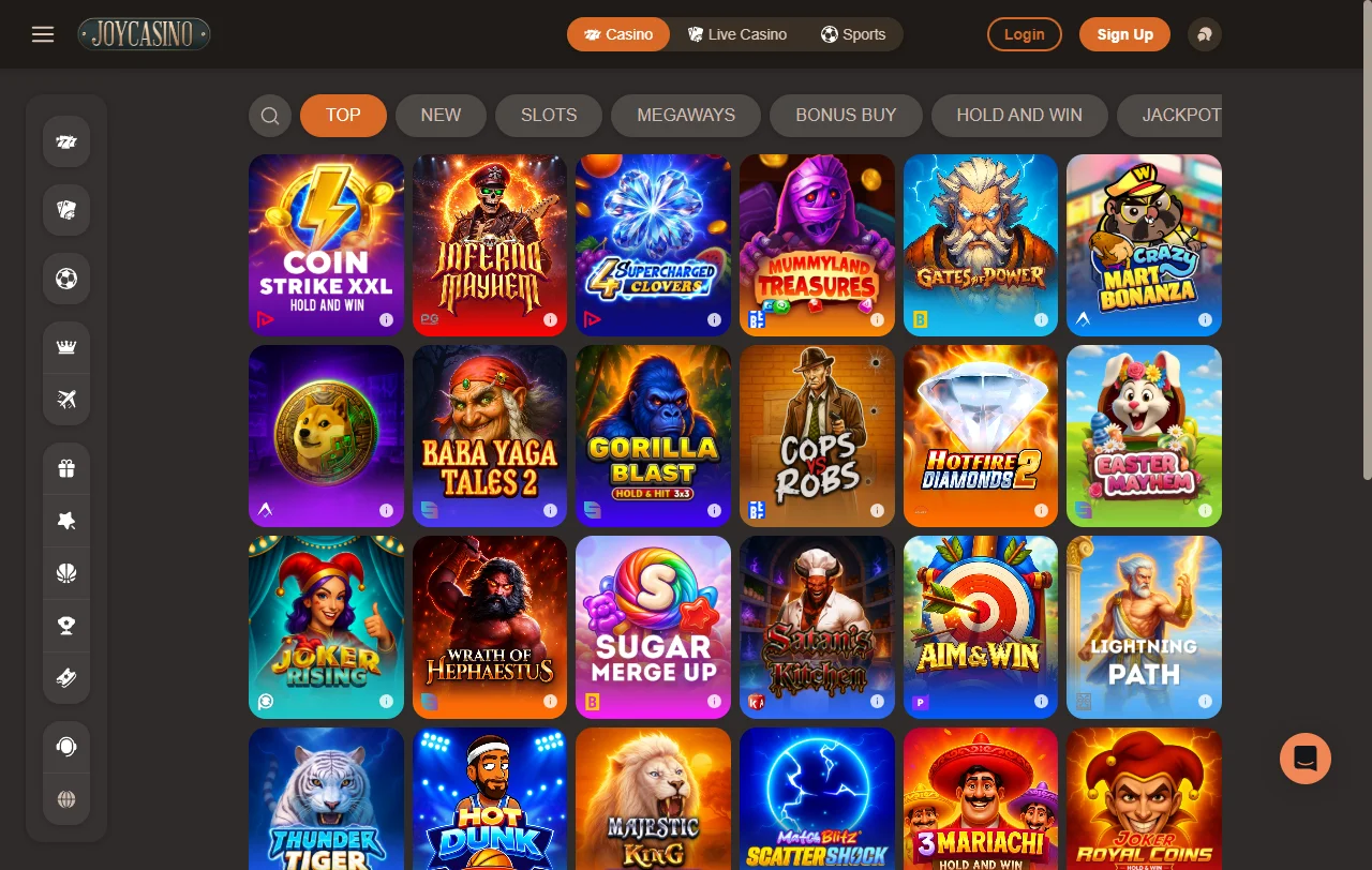 Joycasino Casino tragamonedas, mesas y juegos en vivo