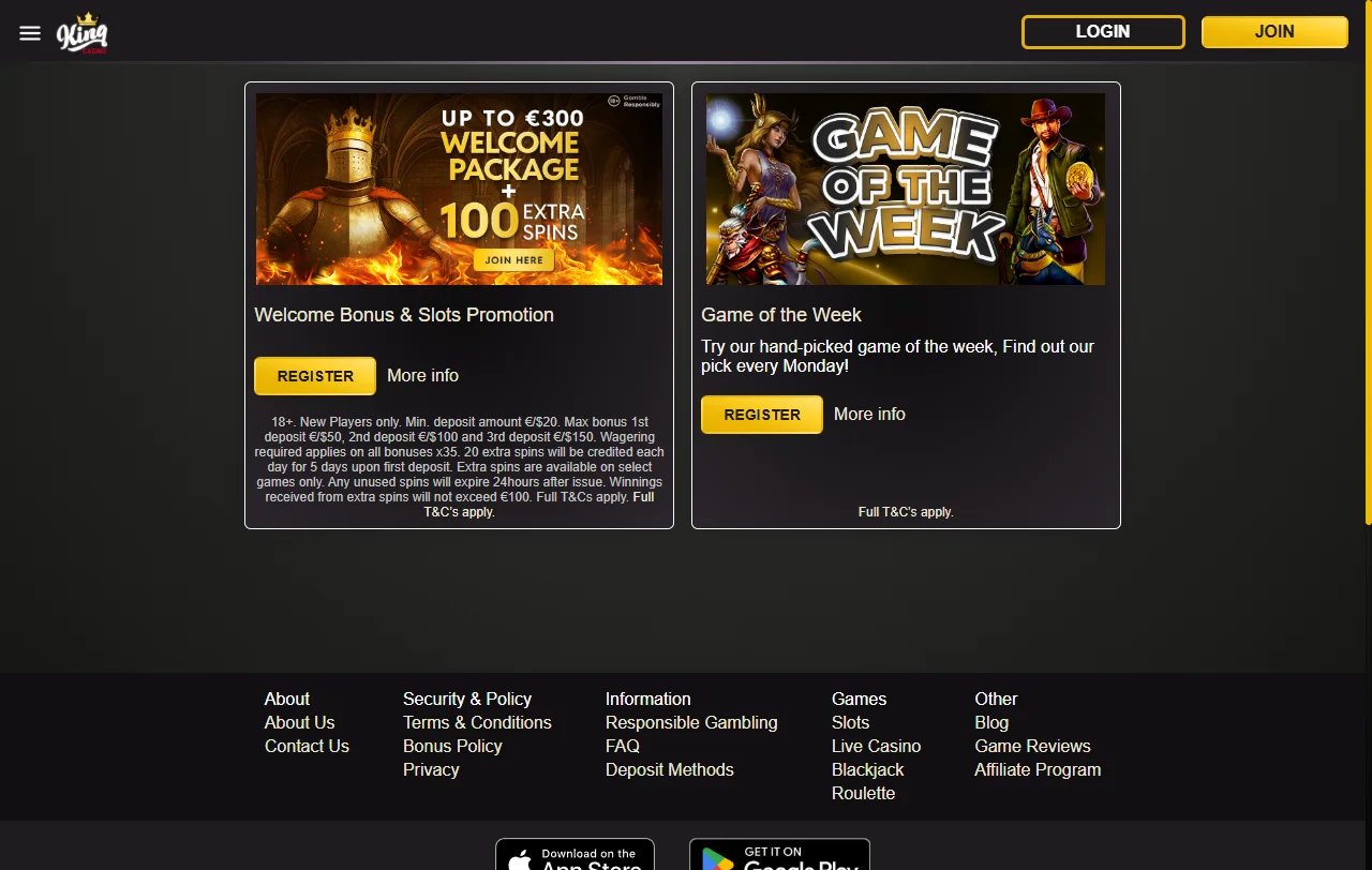 Bonos y promociones destacadas de KING Casino