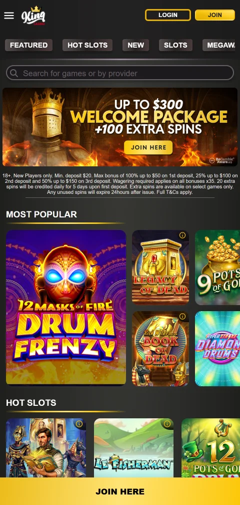 Experiencia móvil de KING Casino en Perú