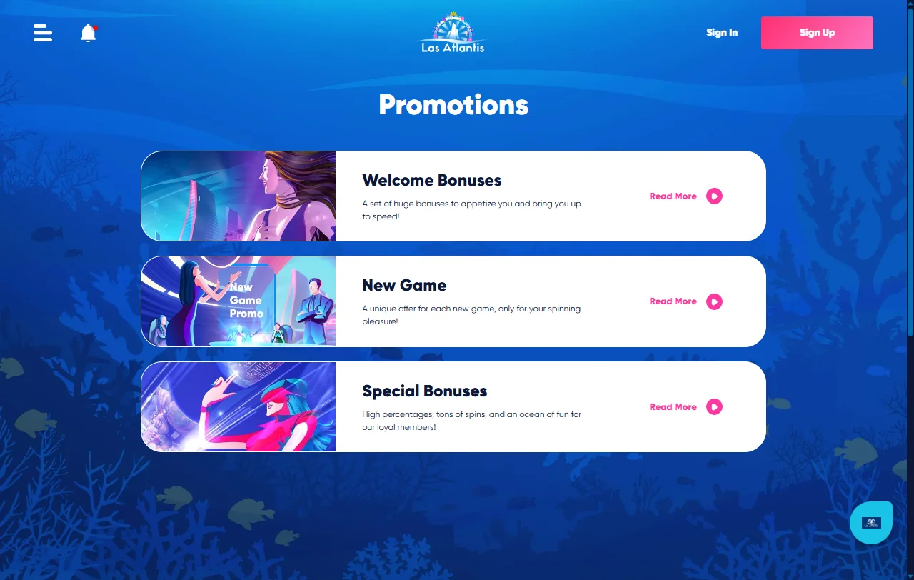 Las Atlantis Casino con slots, mesas y casino en vivo