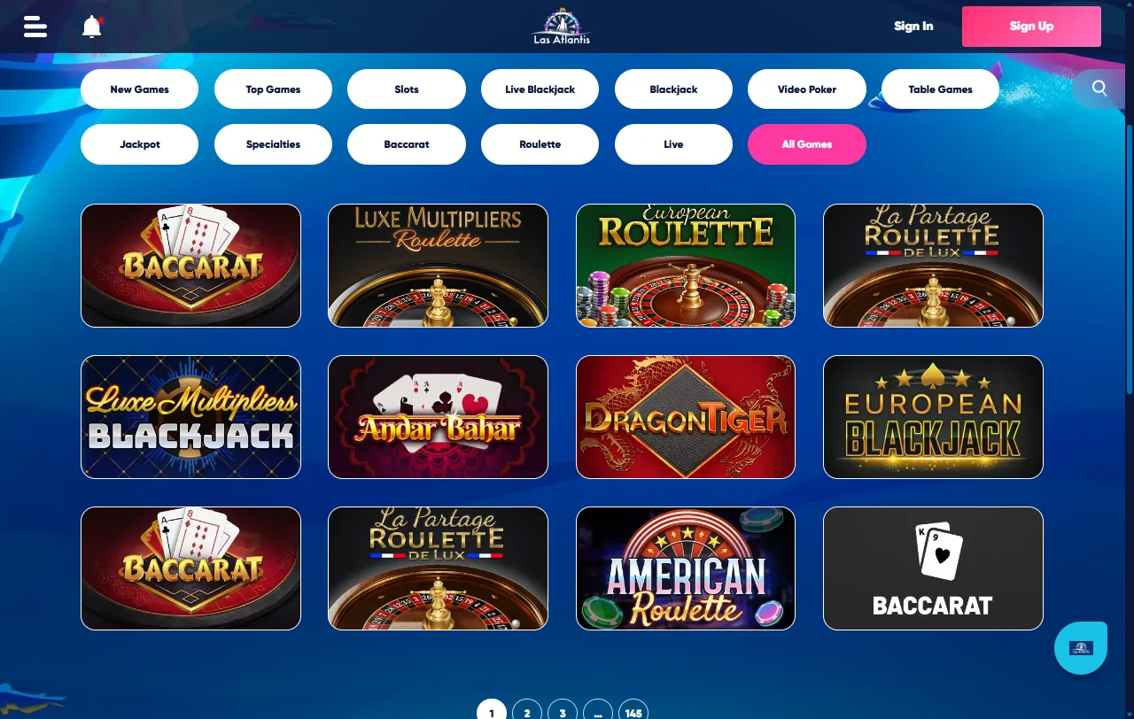 Las Atlantis Casino y sus bonos de bienvenida principales