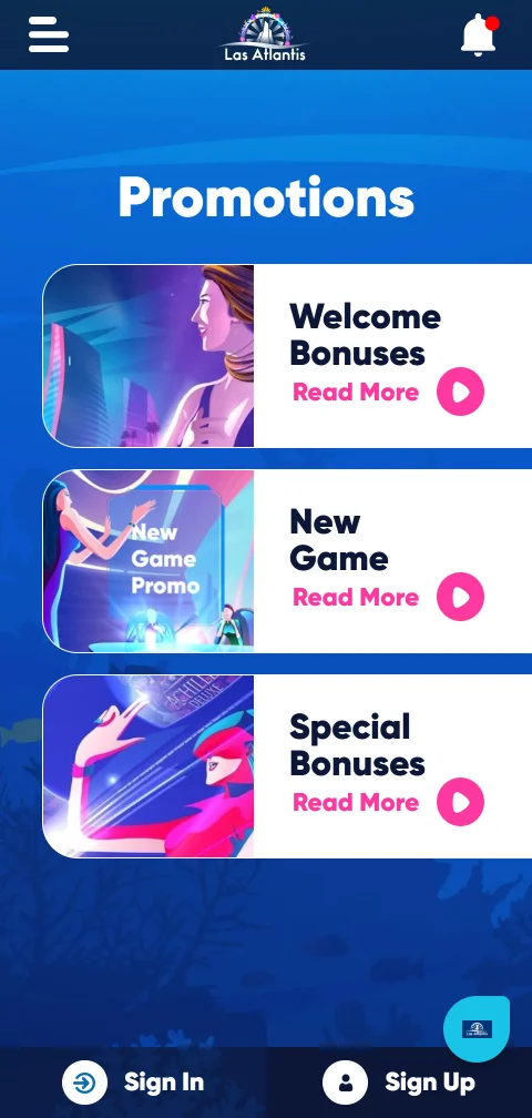 Las Atlantis Casino con depósitos, retiros y pagos digitales