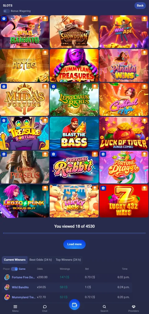 Legzo Casino con depósitos y retiros para Perú