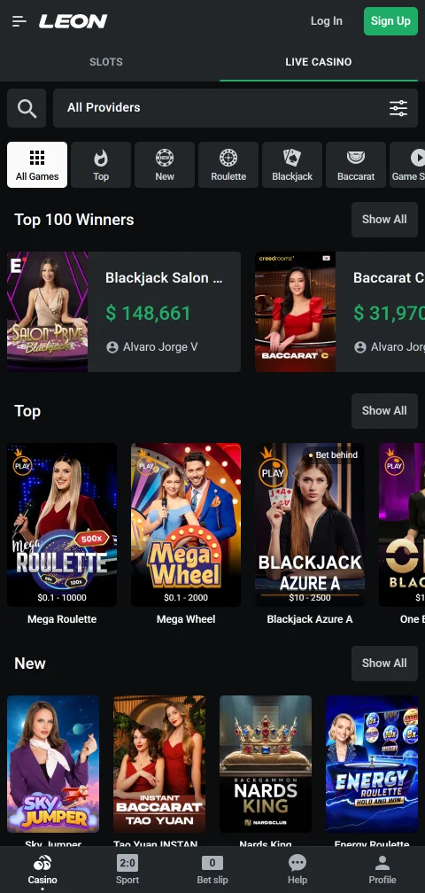 Leon Casino experiencia móvil para jugar desde Perú
