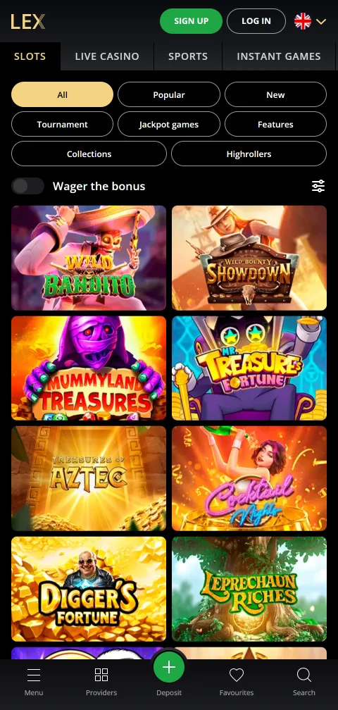 Lex Casino depósitos, retiros y métodos de pago disponibles