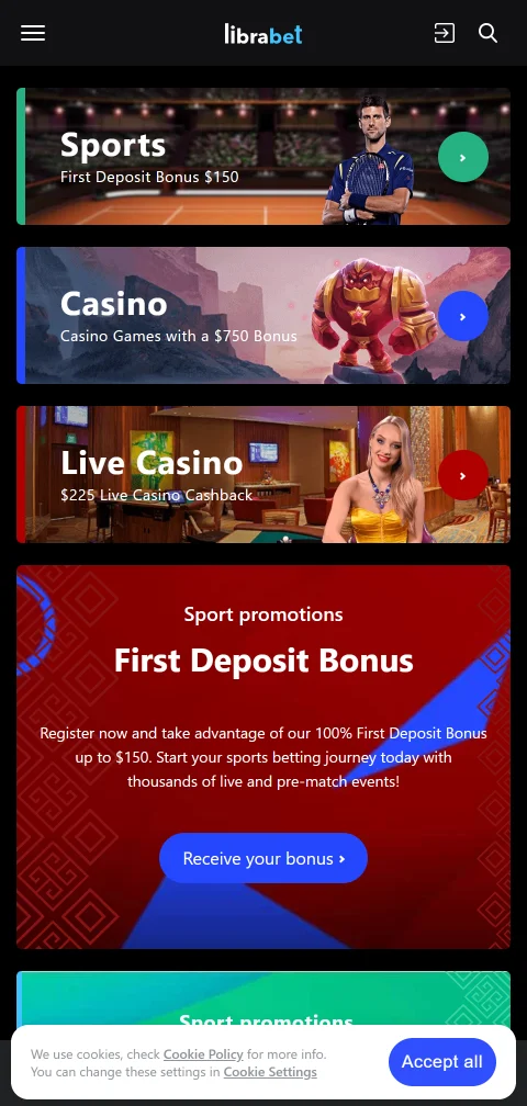 LibraBet Casino acceso móvil y compatibilidad desde smartphone