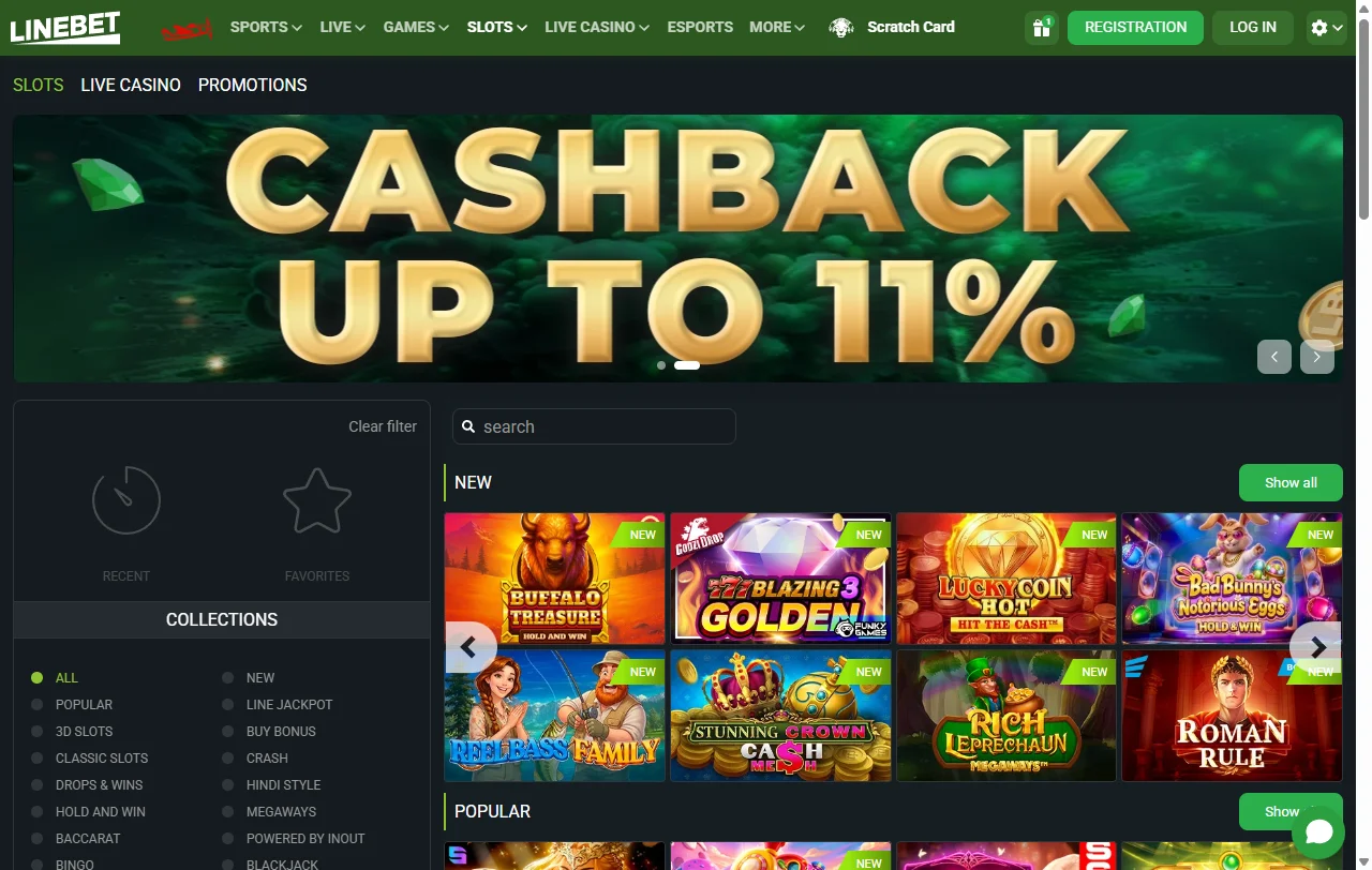 Linebet Casino con bonos, promociones y oferta de bienvenida