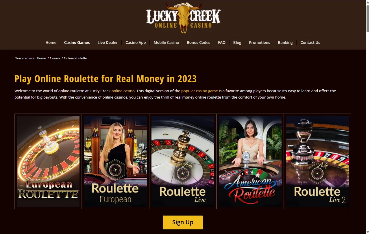 Lucky Creek Casino análisis general para jugadores de Perú