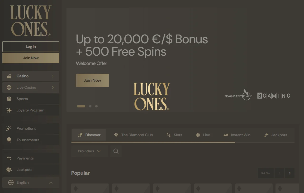 Lucky Ones Casino análisis completo para jugadores de Perú