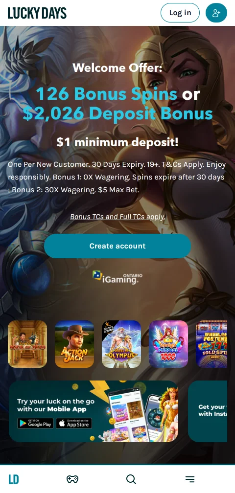LuckyDays Casino experiencia móvil para smartphones