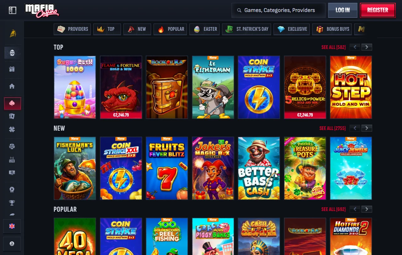 Mafia Casino juegos de tragamonedas y casino en vivo