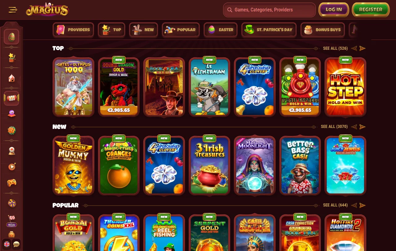 Magius Casino y sus bonos, promociones y condiciones de acceso