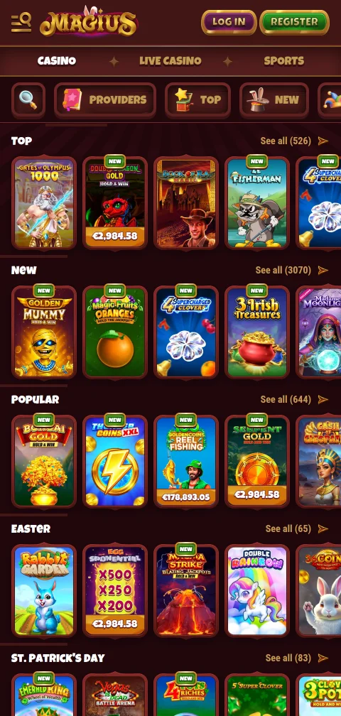 Magius Casino con enfoque en seguridad, licencia y protección del jugador