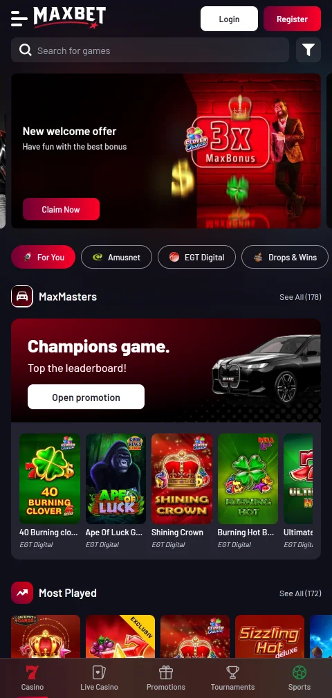 Maxbet Casino experiencia móvil y acceso desde smartphone
