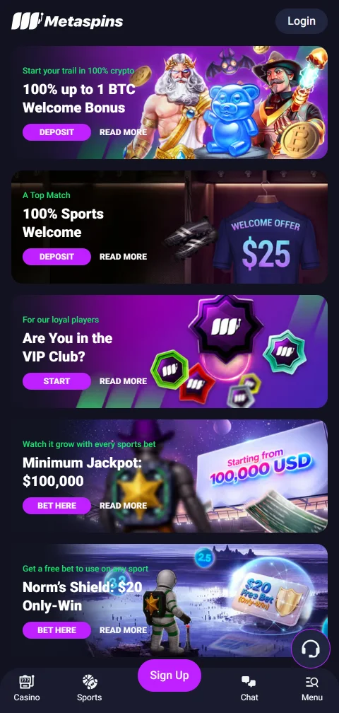 Metaspins Casino depósitos, retiros y métodos de pago disponibles