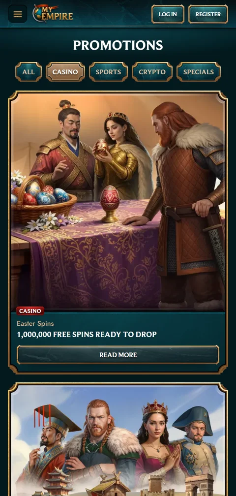 Depósitos y retiros en MyEmpire Casino para Perú