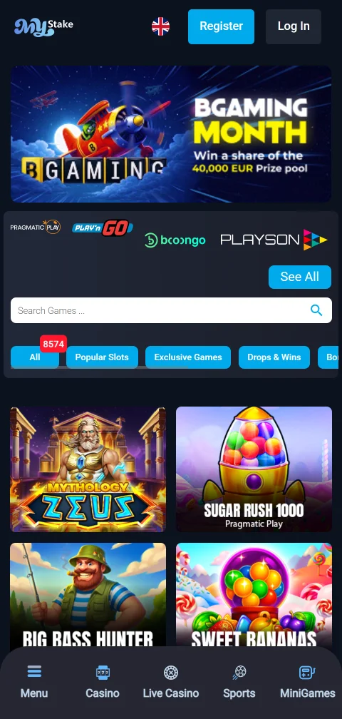 MyStake Casino con depósitos y retiros flexibles