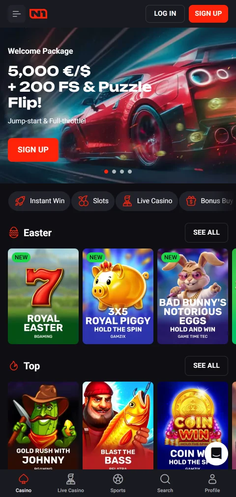 N1Bet Casino móvil con acceso desde smartphone en Perú
