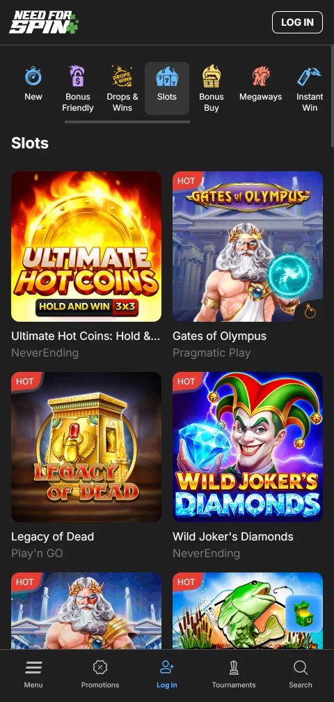 Need for Spin Casino con depósitos, retiros y pagos comunes