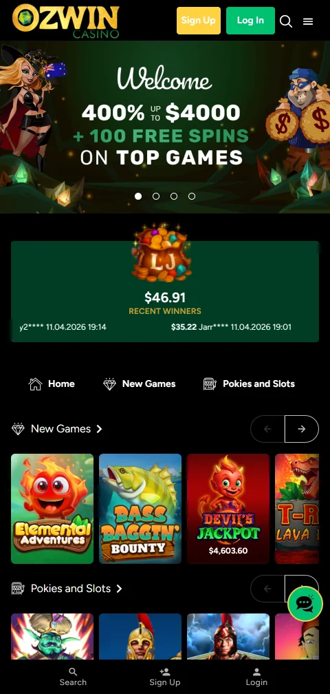 Ozwin Casino depósitos, retiros y métodos de pago