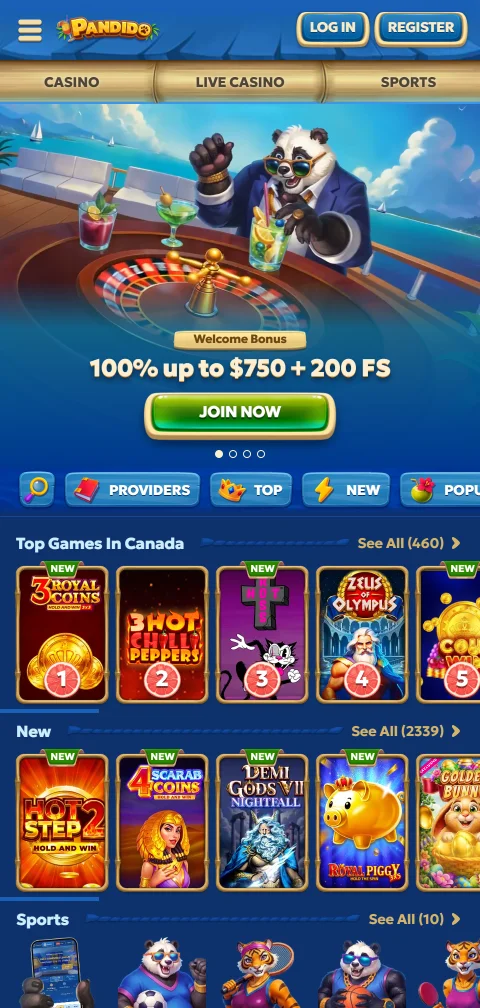Pandido Casino experiencia móvil desde smartphone para Perú