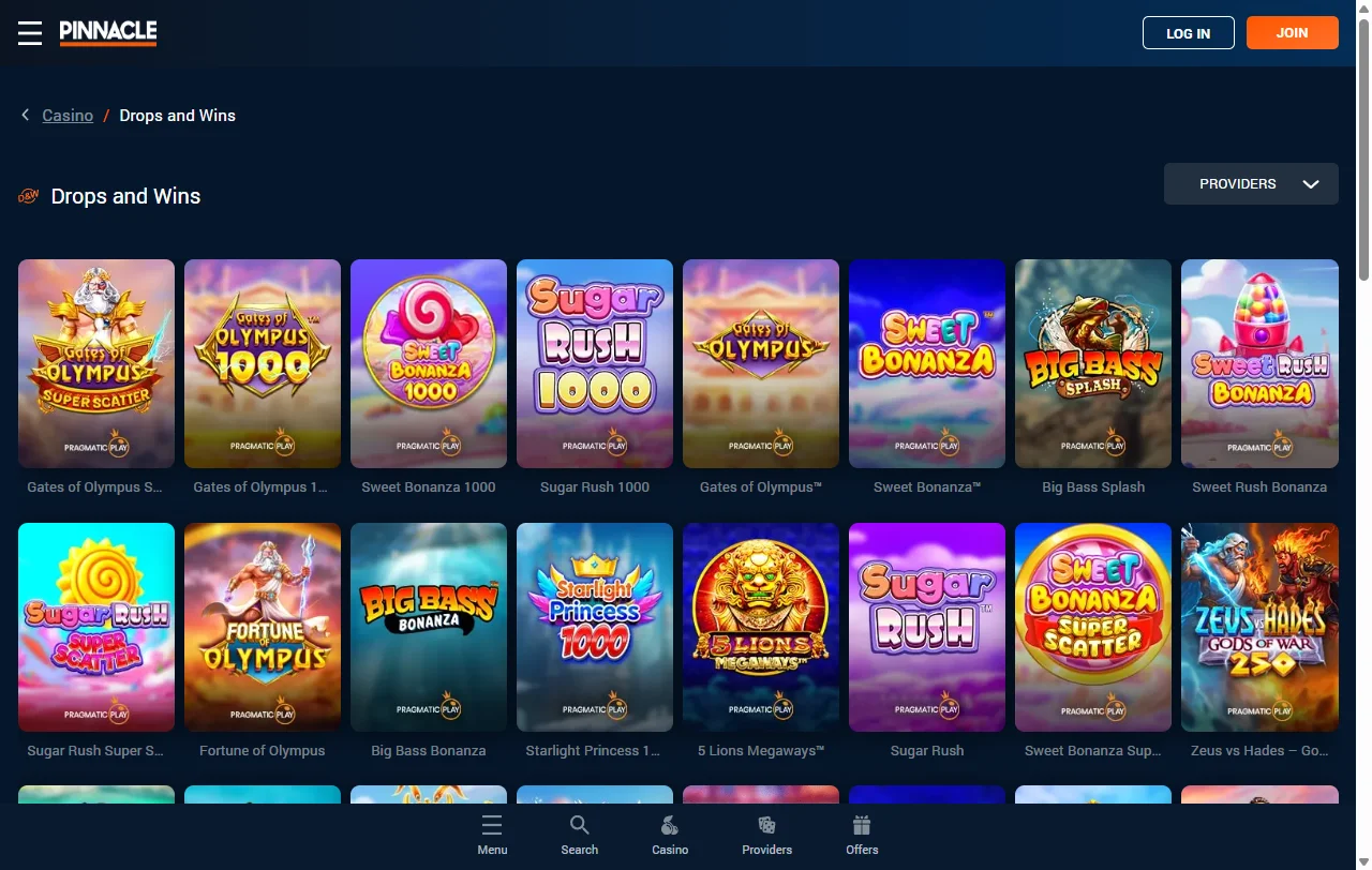 Pinnacle Casino bonos de bienvenida y promociones vigentes