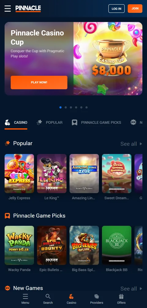 Pinnacle Casino experiencia móvil y acceso desde smartphone
