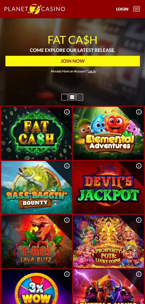 Planet 7 Casino experiencia móvil y acceso desde smartphone