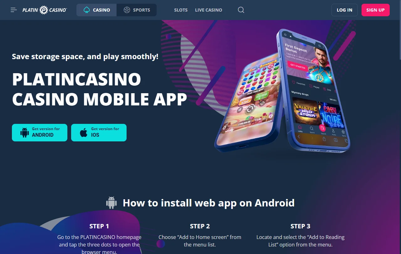Juegos y catálogo de Platin Casino con variedad amplia