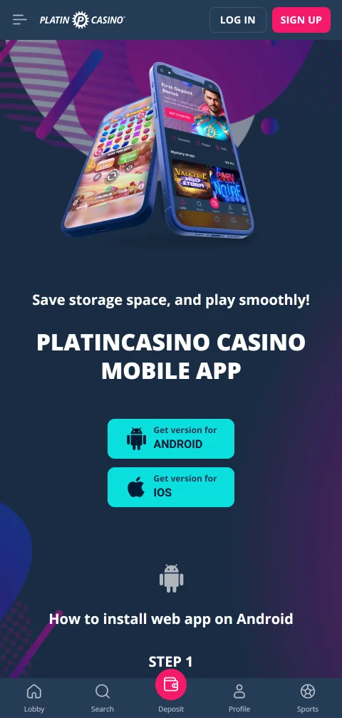Depósitos y retiros en Platin Casino para usuarios peruanos