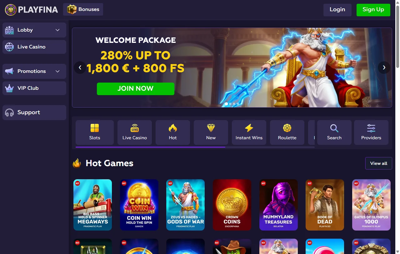 Playfina Casino análisis completo para jugadores de Perú