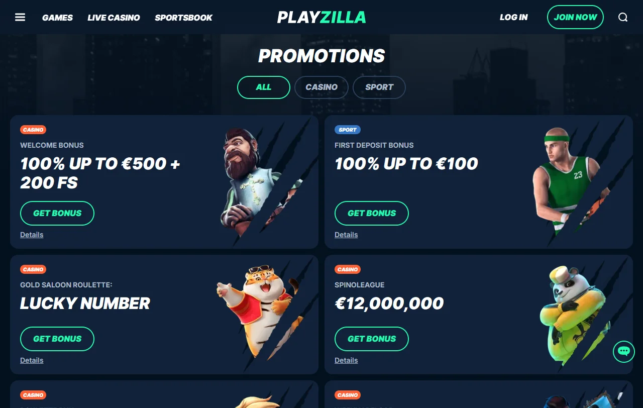 Playzilla Casino juegos, slots y casino en vivo