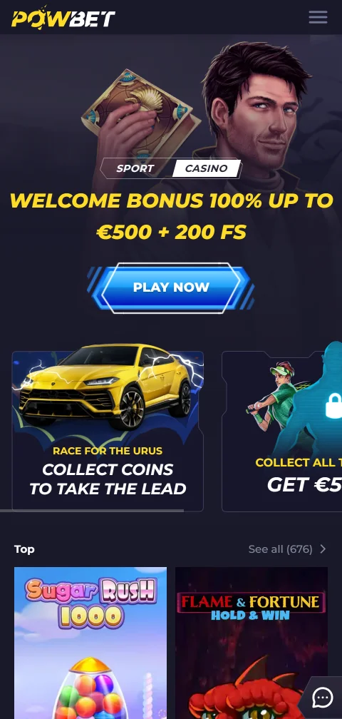 Powbet Casino en móvil para jugar desde Perú