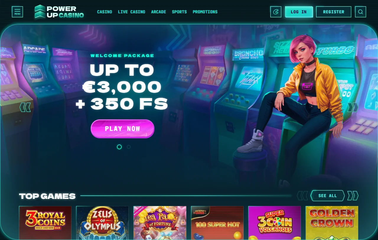 Powerup Casino análisis general con bonos, pagos y catálogo para Perú