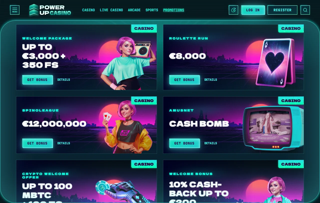 Powerup Casino promociones de bienvenida y condiciones principales resumidas