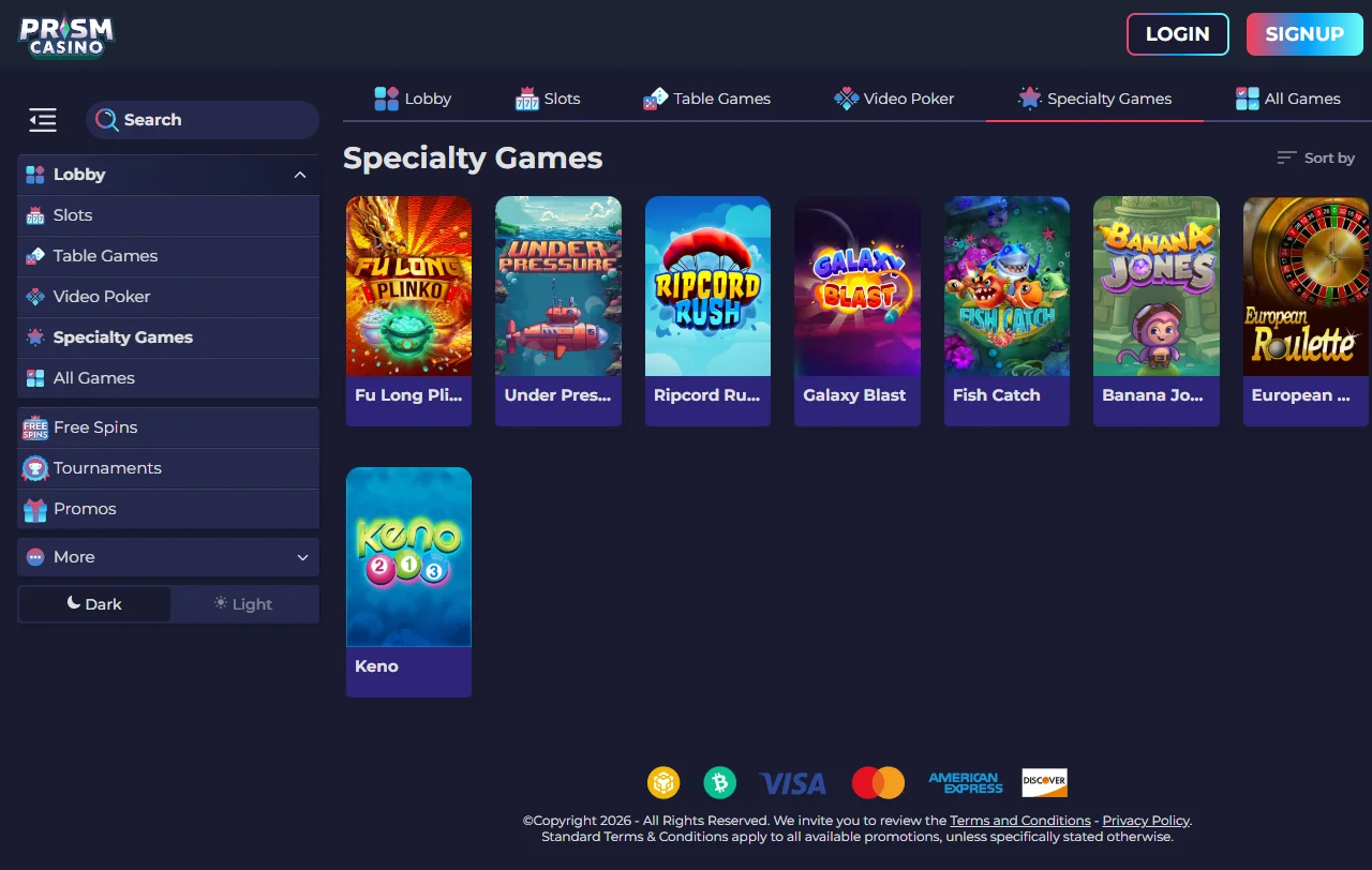 Prism Casino bonos, promociones y oferta de bienvenida