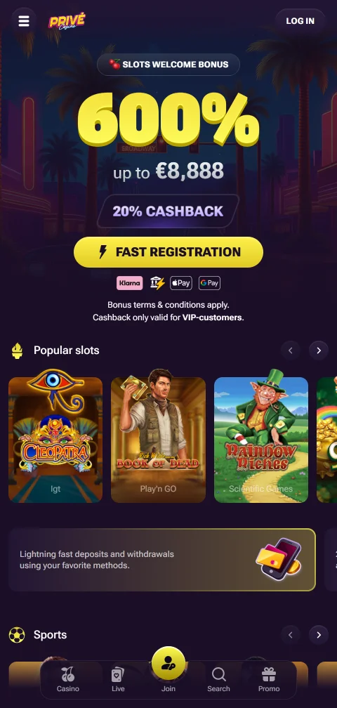 Prive Casino optimizado para juego móvil en Perú