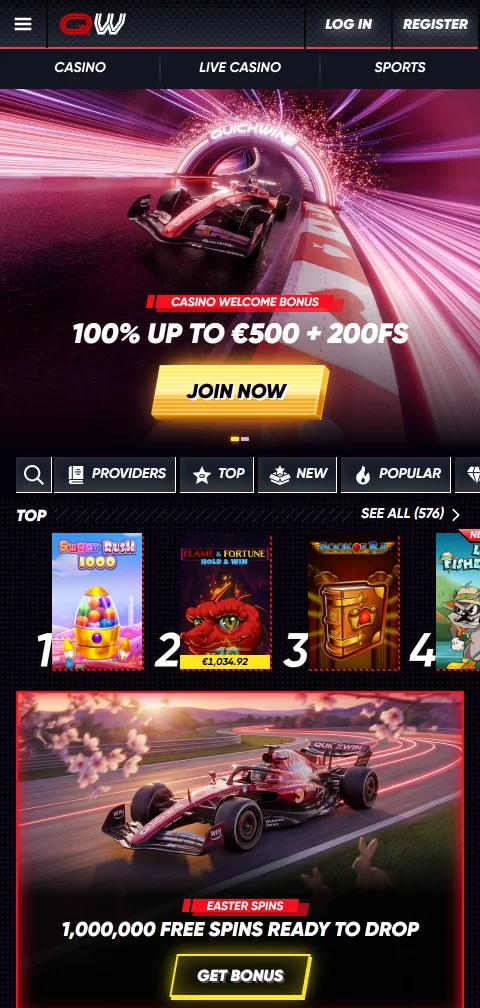 QuickWin Casino experiencia móvil optimizada para smartphones y navegador