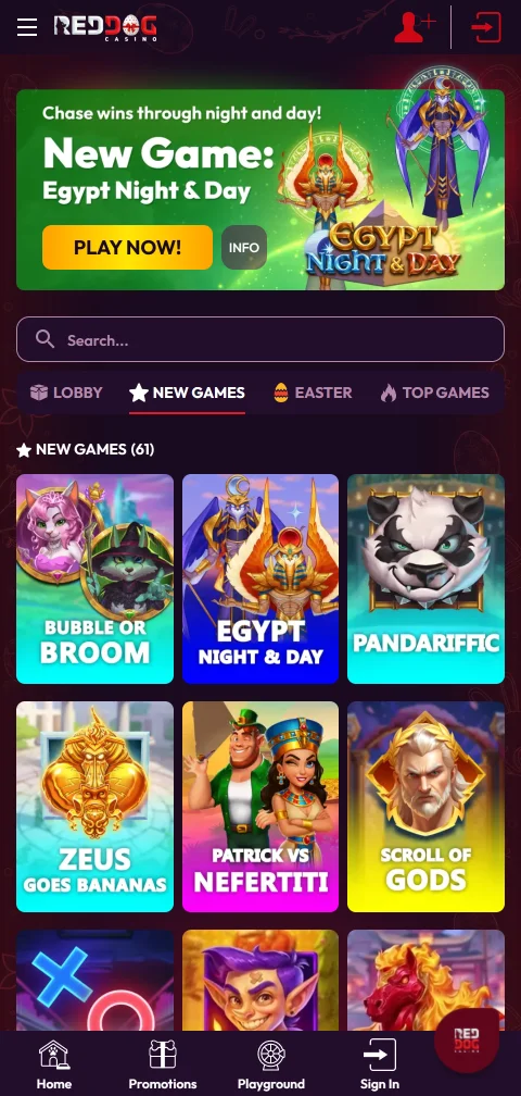 Red Dog Casino en móvil con navegación adaptada para Perú