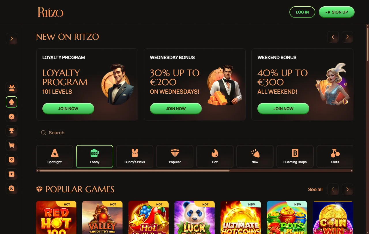 Ritzo Casino análisis completo para jugadores de Perú
