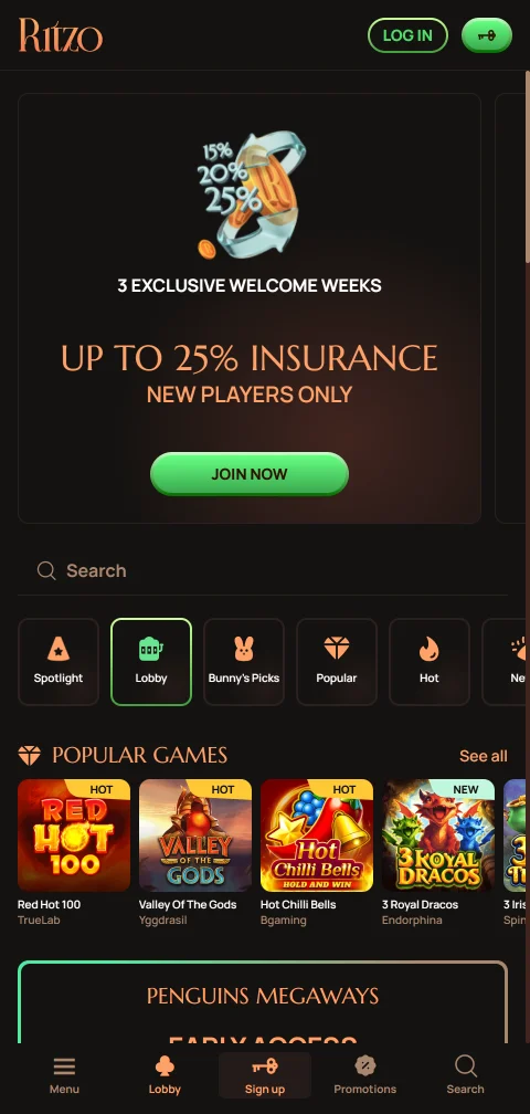 Ritzo Casino experiencia móvil y acceso desde celular