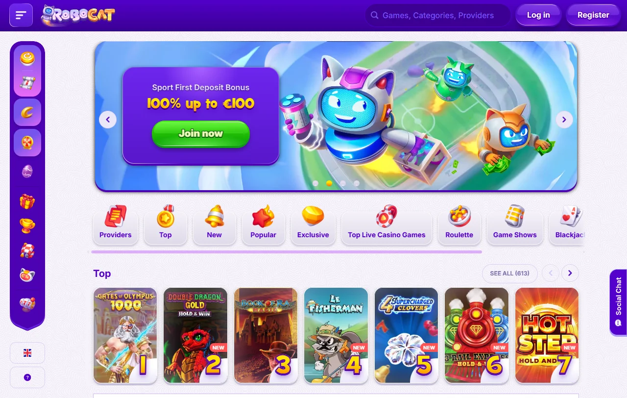 RoboCat Casino análisis general para jugadores de Perú