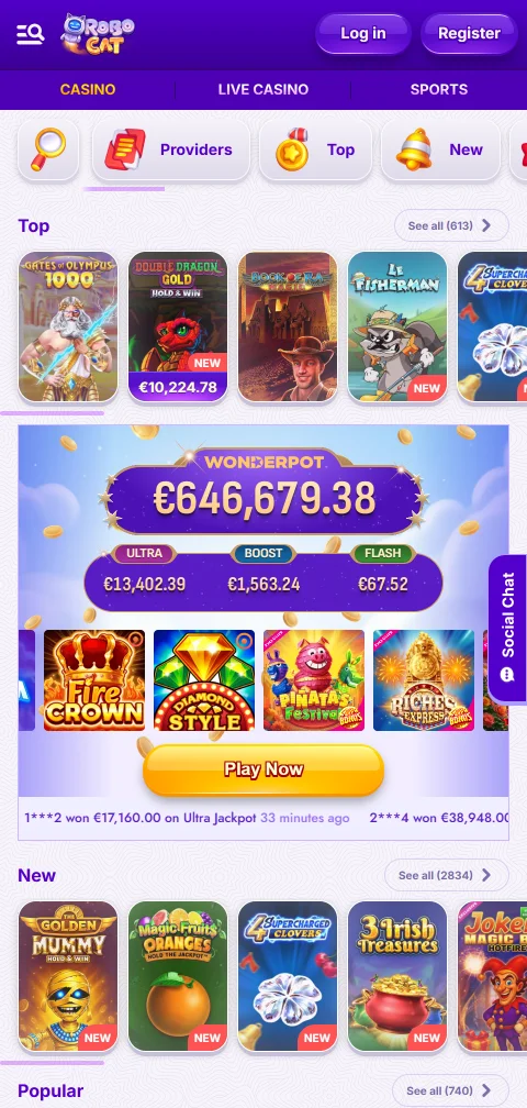 RoboCat Casino seguridad, licencia y protección del jugador