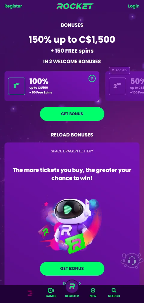 Rocket Casino reseña de depósitos, retiros y métodos de pago