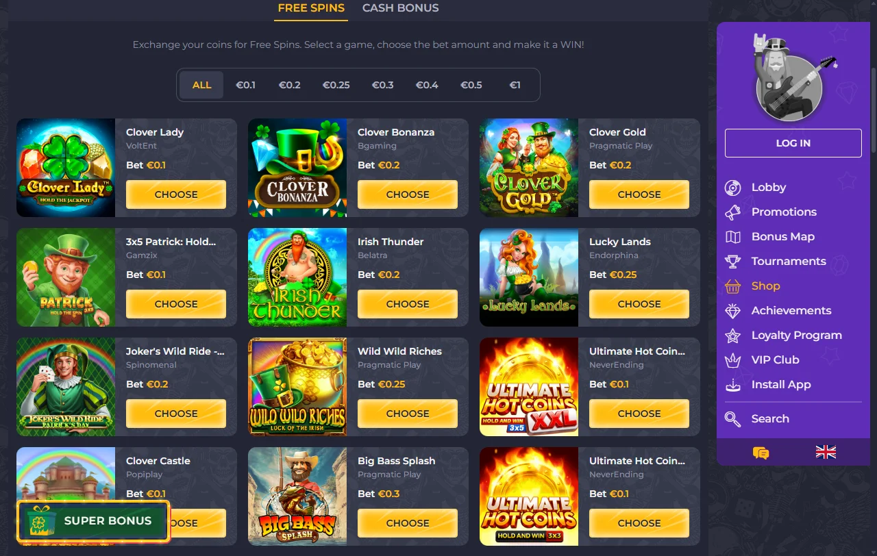 Rolling Slots Casino bonos y promociones de bienvenida