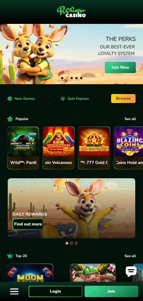 Roo Casino compatible con smartphone y juego móvil